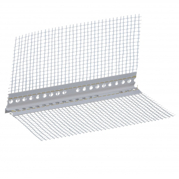 Уголок ПВХ капельный с сеткой ШТУКАТУР 32x26 мм 2,5 м 