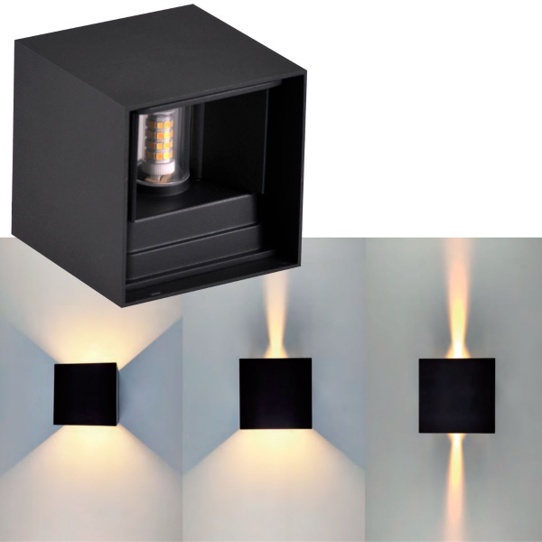 Бра Polux Kioto 1x6,5 Вт G9 чорний 