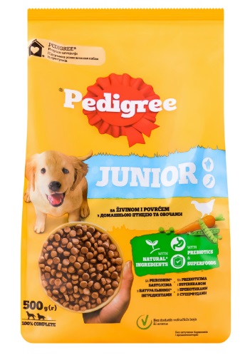 Корм сухой для щенков для малых пород Pedigree с домашней птицей и овощами 500 г