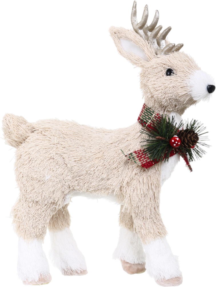 Декорация новогодняя Олень 24x32 см бежевый LX-SL5Y 091B