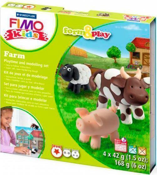 Набір пластики Fimo Ферма 4 кольори 42 г 