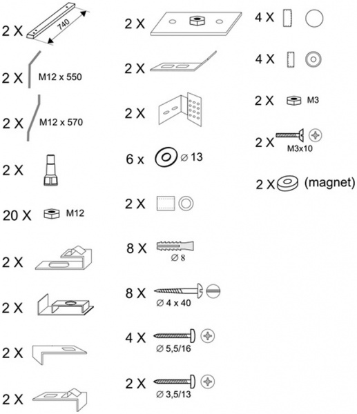 Кріплення Ravak для ванни LoveStory II