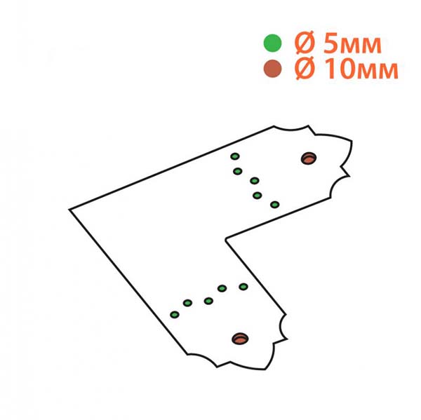 Кутник декоративний 205x80x1,8мм 