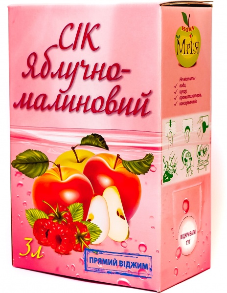 Сок Нова Мрія яблучно-малиновый 3 л 