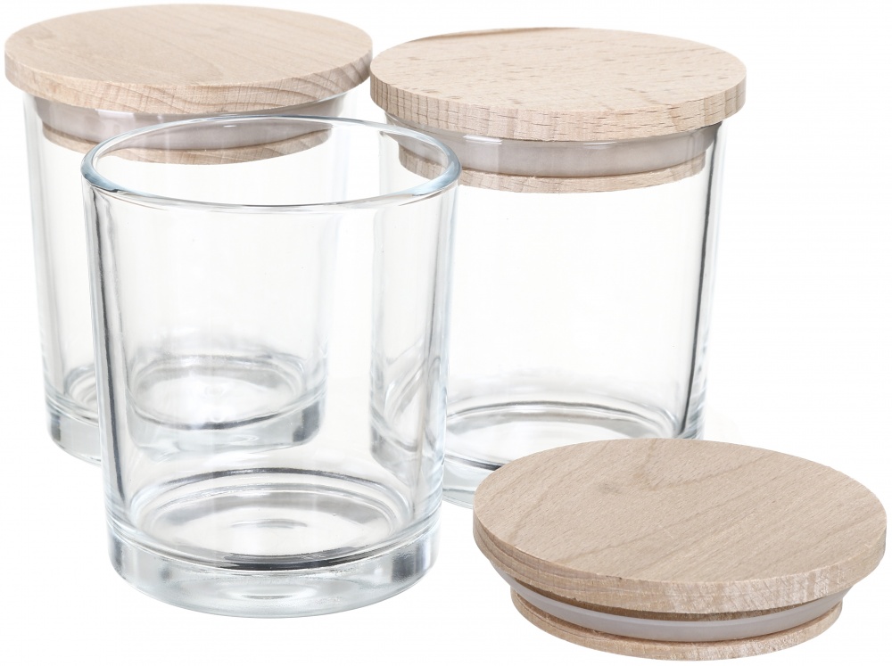 Набор банок с крышками Trend Glass Eco Storage 3 шт. 200 мл