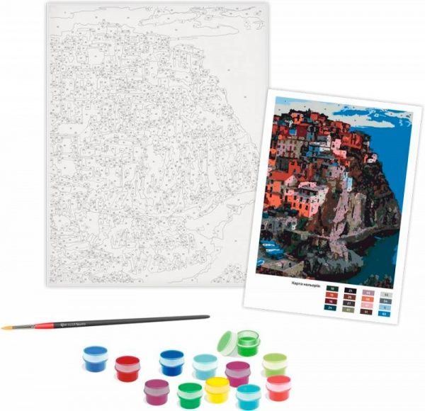 Картина по номерам стандарт акриловая живопись по номерам Италия г.Манарола Rosa Start 