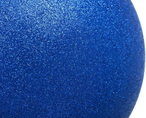 Шар пластиковый с присыпкой 20 см синий