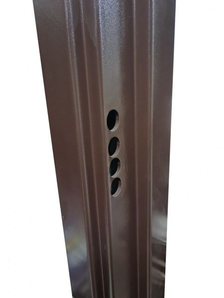 Дверь входная Булат Гарант гладкая 156 Уличная дуб темный 2050x850мм левая