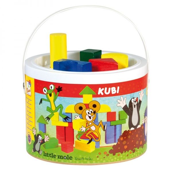 Ведерко с кубиками Bino Кротик