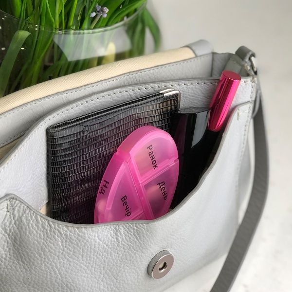 Органайзер для таблеток MVM PC-04 GREEN на 7 дней (таблетница) 120x96x60 мм