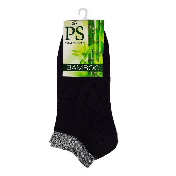 Носки Premier Socks бамбук с люрексом р. 23-25 черный 