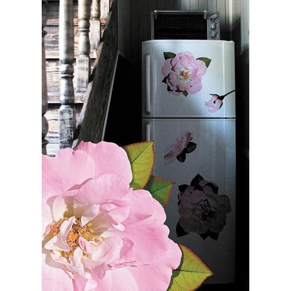 Декоративная наклейка Розы розовые