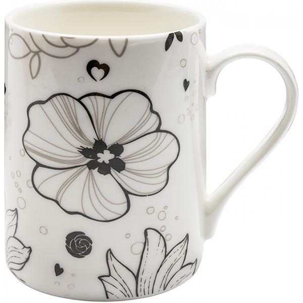 Чашка фарфоровая Black and white 270 мл