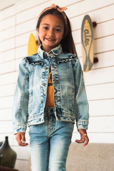 Куртка для девочек р.134 голубой V42958-37 