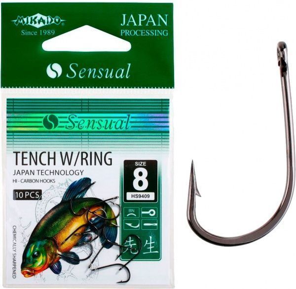 Крючок Mikado black nickel №4/0 10 шт. Sensual Tench