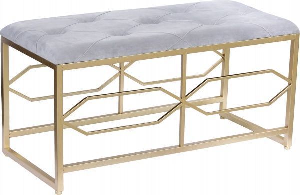 Банкетка 90х40х45 см сіра 