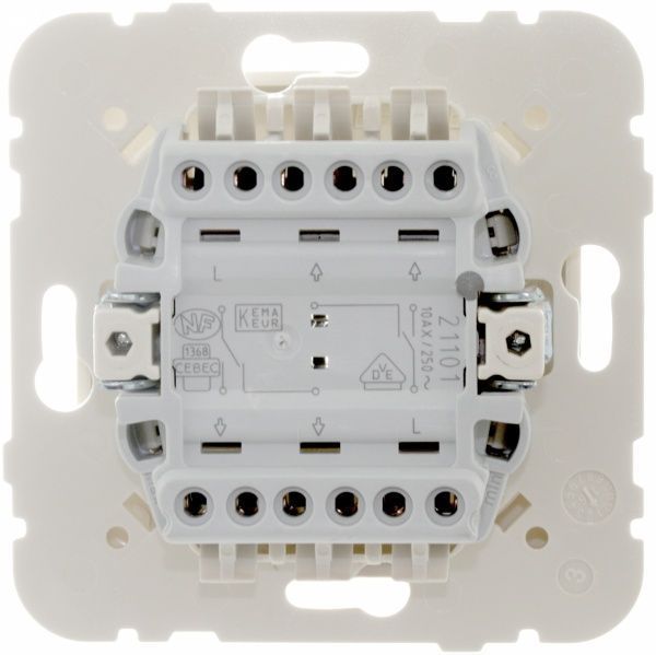 Выключатель проходной двухклавишный Efapel Logus без подсветки 10 А 250В IP20 слоновая кость