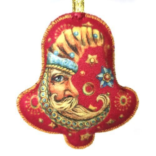 Подвеска фетровая Колокольчик красный 8,5 см