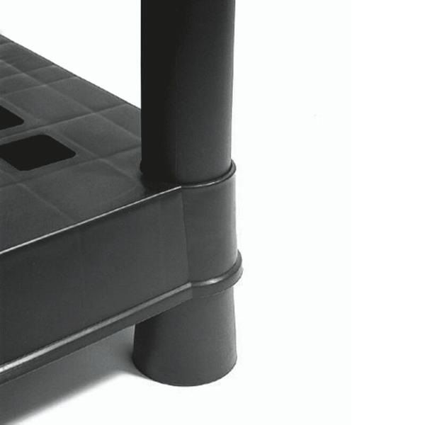 Стеллаж пластиковый универсальный KIS Plus-Shelf 75/5 1760x750x320 мм черный