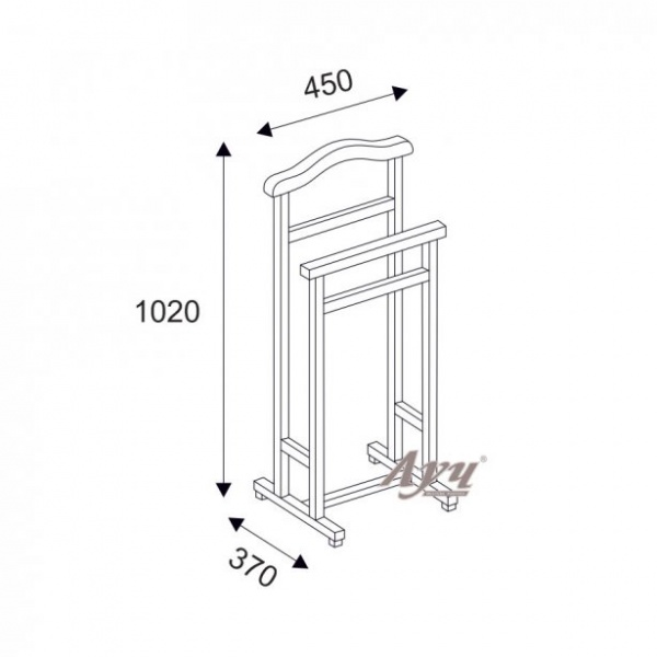 Вешалка-стойка для одежды Луч Монблан Дуб натуральный