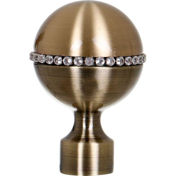 Наконечник Cardinal Калисто с кристаллом наборной d19 мм антик 