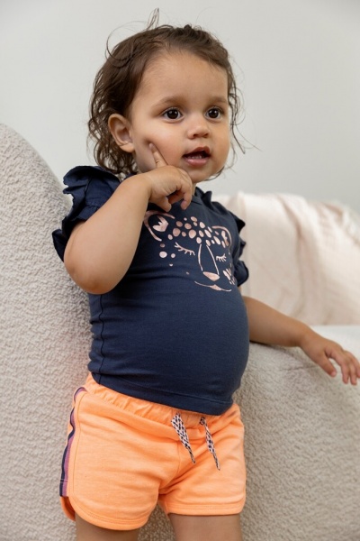 Футболка для девочек Dirkje р.86 темно-голубой T46442-35 