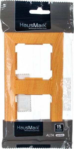 Рамка двомісна HausMark Alta горизонтальна бамбук SNG-FRP.SQ20G2-3/Bamboo