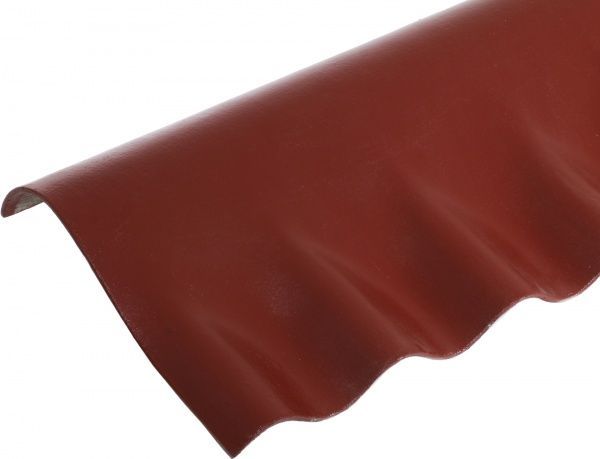 Гребень волокнистоцементный IFCEM КС-1 1130х380 мм бордо