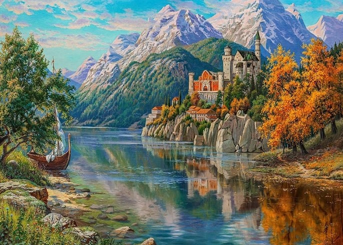 Набор со стразами на подрамнике Тишина вокруг 40x50 см GoToArt — фото 1