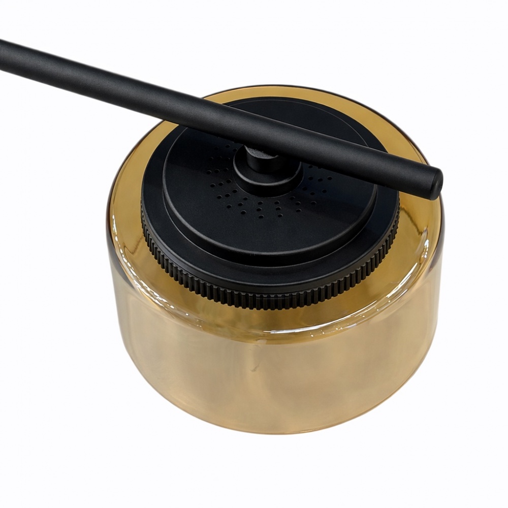 Люстра потолочная LIGHT SET DUSHA MS228 6x12 Вт GX53 черный/янтарь