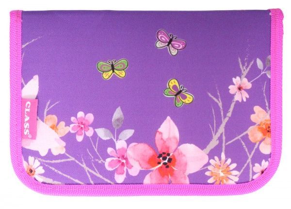 Пенал 1 отворот Fairy Club 99105 CLASS фиолетовый с розовым
