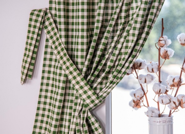 Комплект штор Lucy зеленая клетка La Nuit