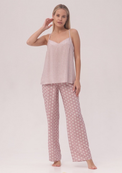 Майка женская Roksana Nika №1326/67003 р. 44 розовый с принтом