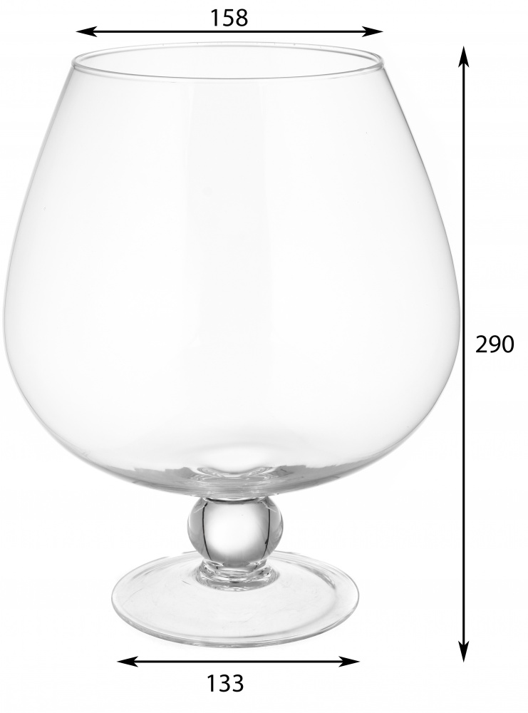 Ваза-бокал Wrzesniak Glassworks 29 см 19-190 прозрачная 19-190