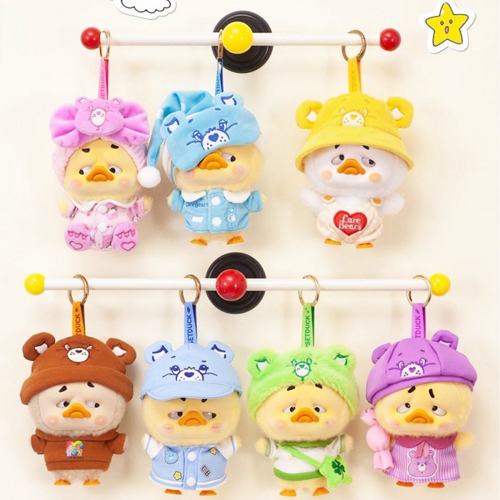 Колекційна м'яка іграшка Pop Top з кільцем Upset Duck x Care Bears Будь веселкою різнокольоровий AP17183806800C
