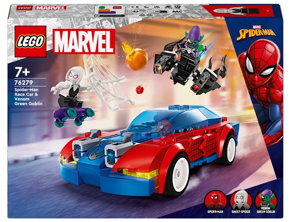 Конструктор LEGO Super Heroes Автомобіль для перегонів Людини-Павука й Зелений Гоблін з отрутою Венома 76279