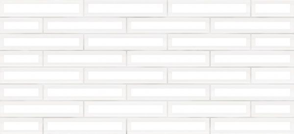 Плитка InterCerama Vitro біла 23х50 /220 061/P 