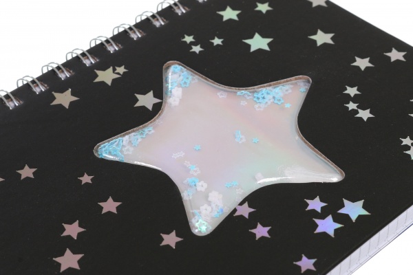 Книга для нотаток на спіралі Зірка 80 аркушів А5