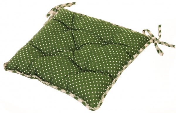 Подушка на стул Lucy Зеленый горошек 40х40 см La Nuit