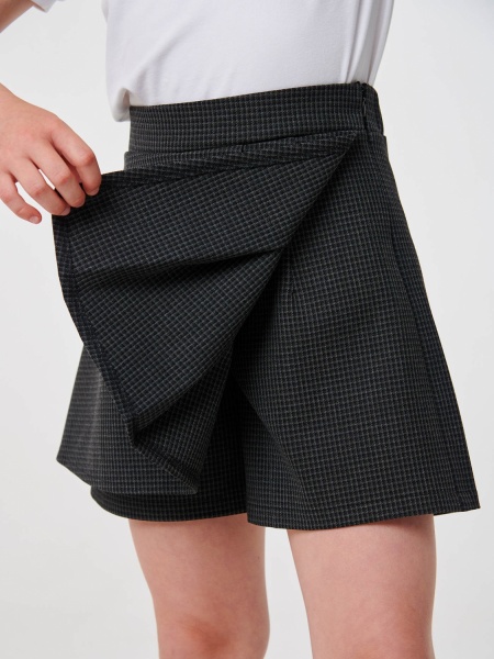 Юбка-шорты Smil р.134 черный с белым 120368 