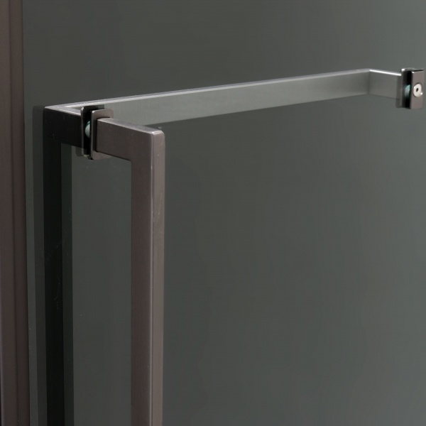 Душевое ограждение ScandiSPA NARVIK 90x90x200 10 мм серый никель