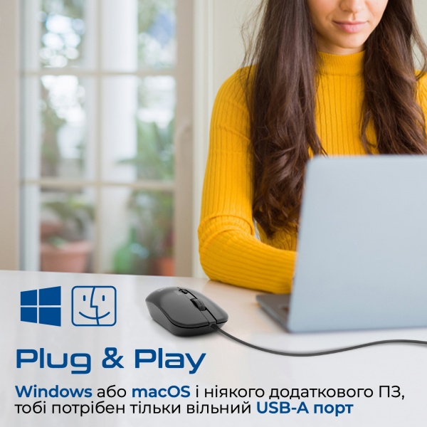 Мышь Promate CM-2400 USB black (cm-2400.black)