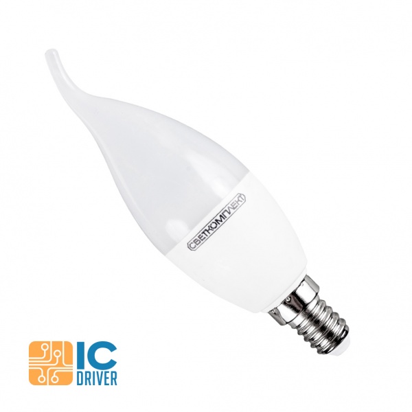 Лампа светодиодная Светкомплект 6 Вт CA37 матовая E14 220 В 3000 К 