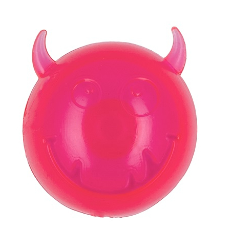 Мяч AnimAll Чертик с пищалкой 45 мм розовый