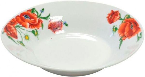 Тарелка суповая Красные маки 20 см 21-206-100 Оселя