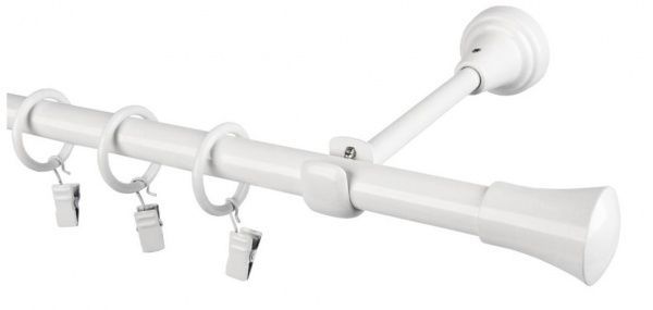 Карниз Bojanek одинарный укомплектованный d16 мм 240 см белый 