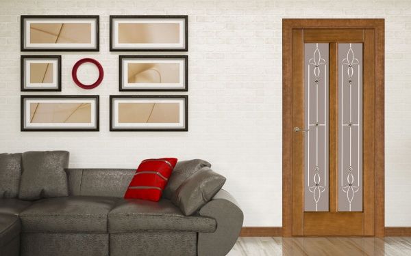 Дверное полотно Terminus №17 ПО 900 мм орех классический 