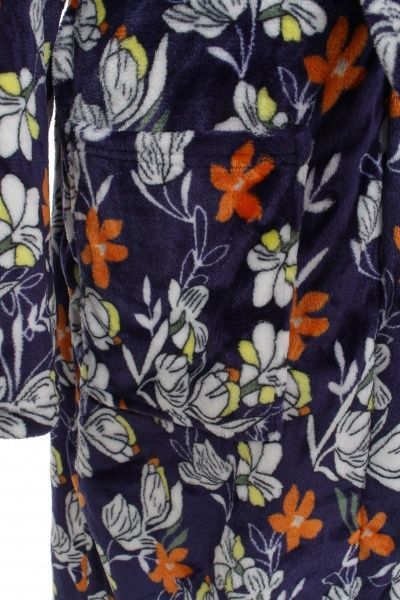 Халат домашний La Nuit Цветы р. XL синий с принтом 