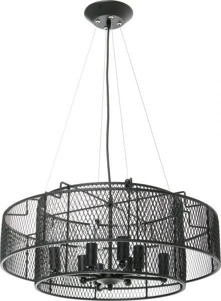 Люстра подвесная Vitaluce 8xE14 черный V4184-1/8S 