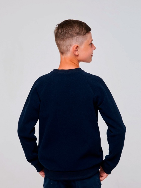 Джемпер для мальчика Smil р.146 темно-синий меланж 116589 